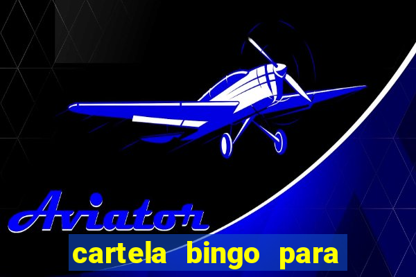 cartela bingo para cha de cozinha imprimir gratis